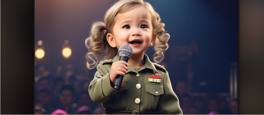 Upon hearing the remarkable voice of the young girl, the jurors were moved to kneel down in front of her.